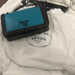 Prada Patina Leather Shoulder Bag – Luxury Designer Handbag